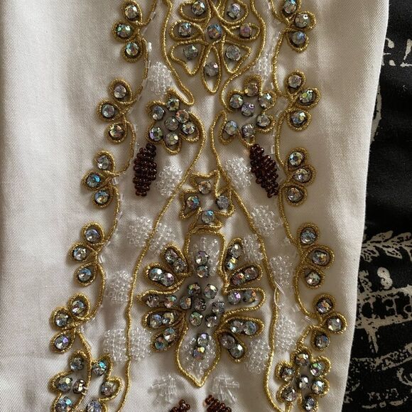 INC International Concepts Petite White Jacket with Sleeve Appliqué NEW Size S - Picture 8 of 10